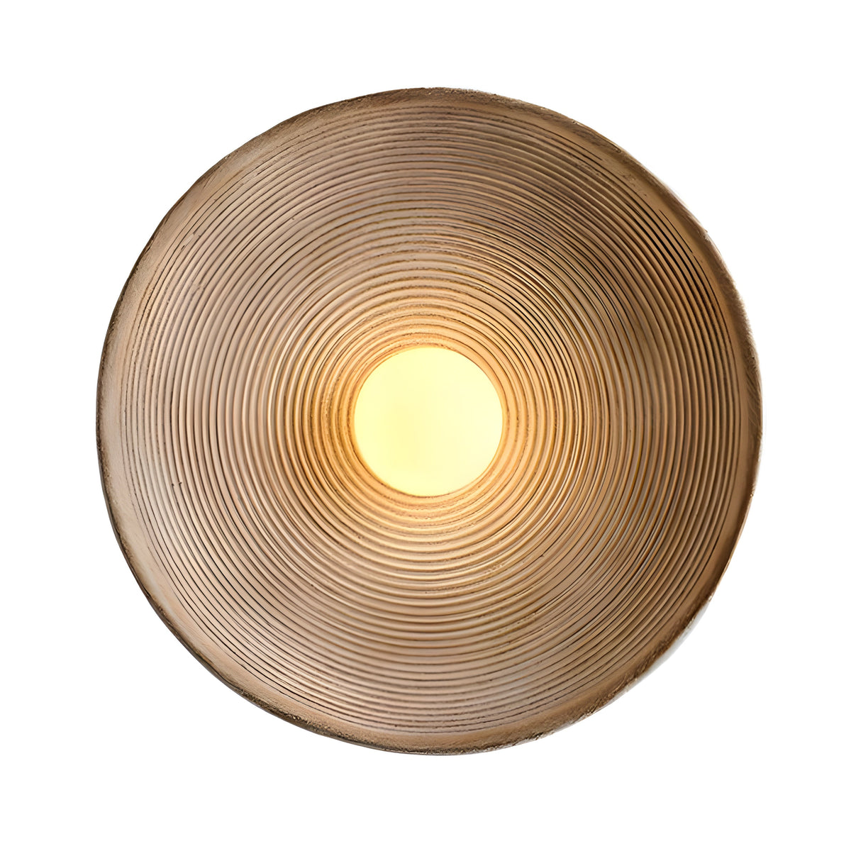 Retro Japandi Round Resin Wall Light