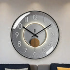 Modern Round Wall Clock with Silent Quartz Movement