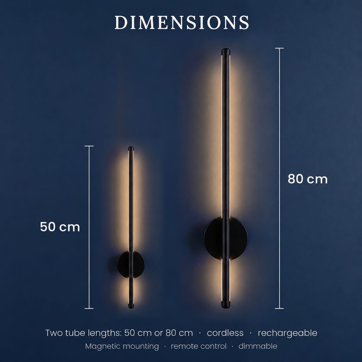 Cordless Rechargeable LED Wall Light, Magnetic Mount – view 10 | BROKLEN
