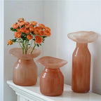 Hand Formed Glass Vase Sculptural Decorative Vase