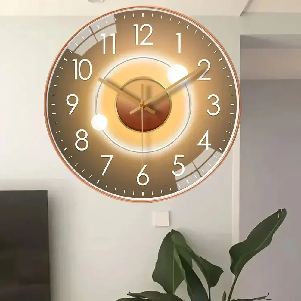 Modern Wall Clock with Silent Non-Ticking Movement