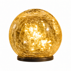 Solar Crackle Glass Globe Garden Light