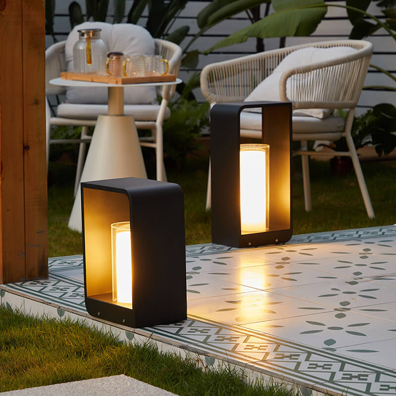 Rectangular Solar Outdoor Lantern with Frosted Diffuser – view 18