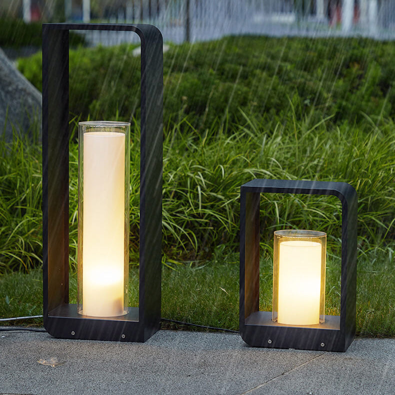 Rectangular Solar Outdoor Lantern with Frosted Diffuser – view 21