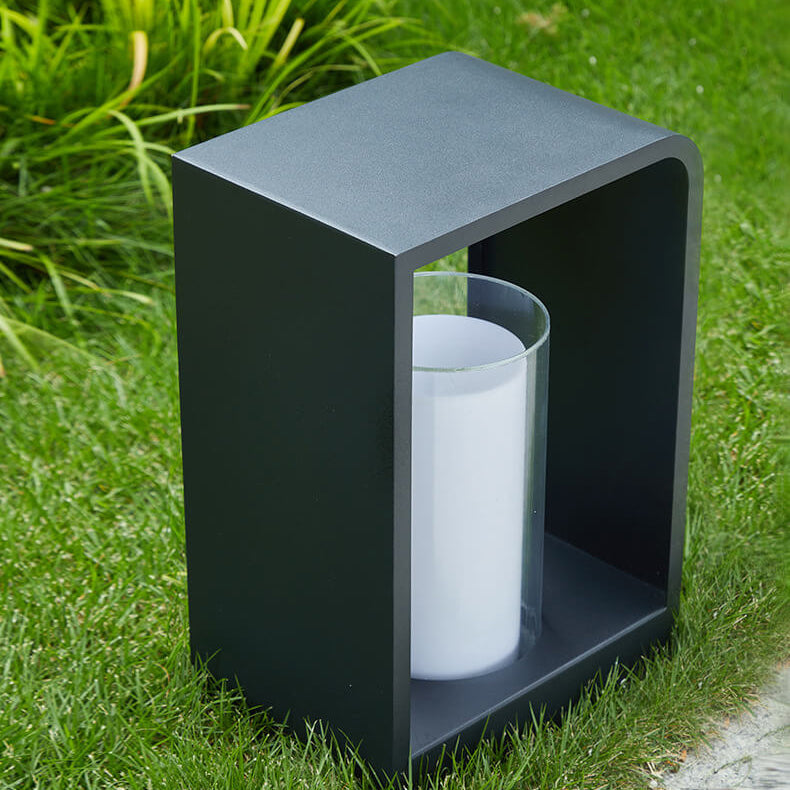 Rectangular Solar Outdoor Lantern with Frosted Diffuser – view 5