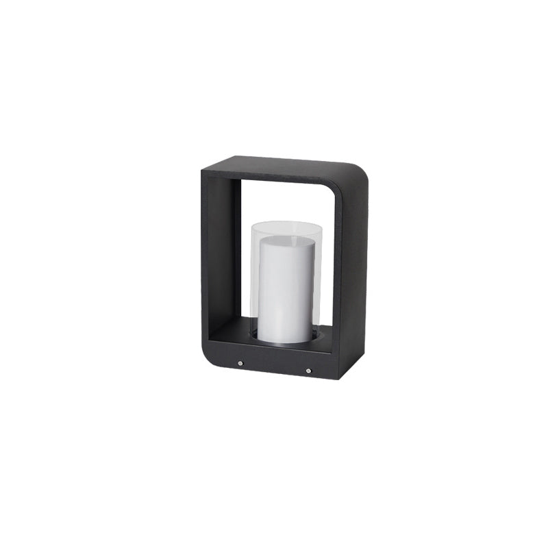 Rectangular Solar Outdoor Lantern with Frosted Diffuser – view 6