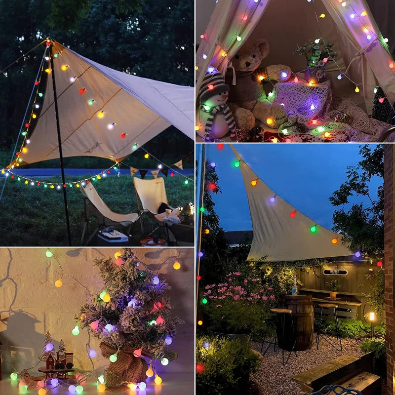 Solar LED Outdoor String Lights for Garden and Patio