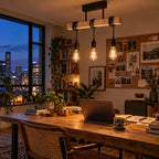 Industrial Wood Beam 3-Light Pendant, E27 – view 9 | BROKLEN