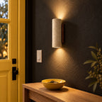 Travertine and Wood Up-Down Wall Light, Vintage Style – view 10 | BROKLEN