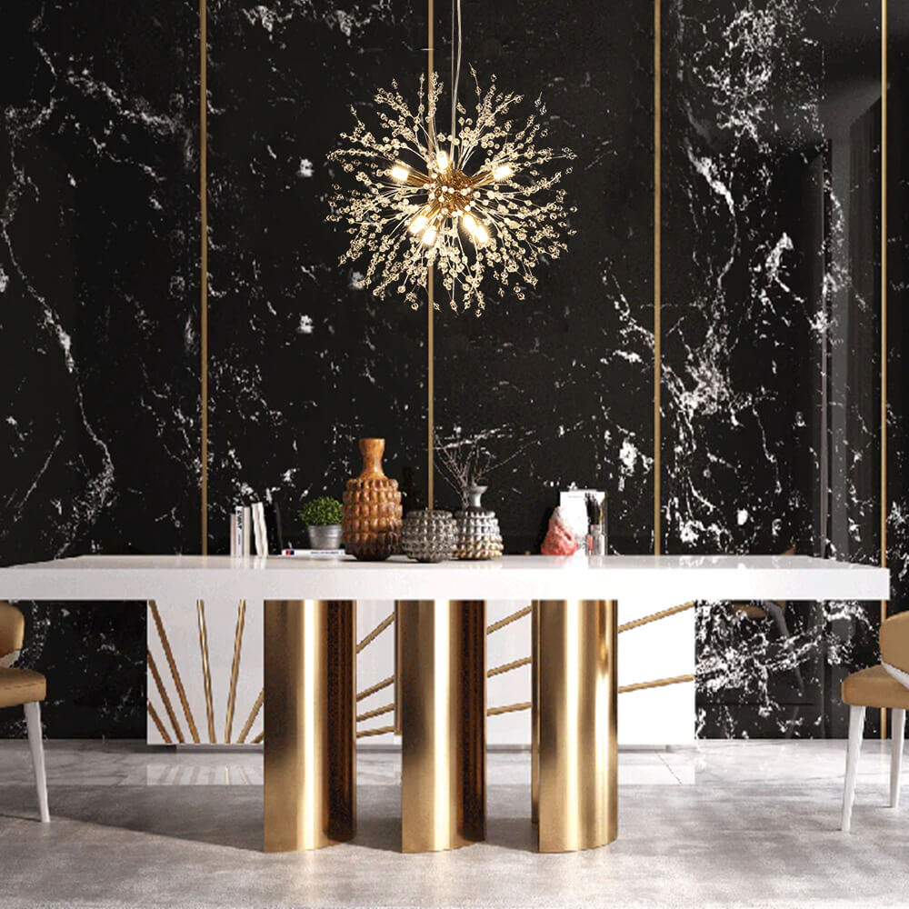 8-Light Crystal Sputnik Chandelier – view 5 | BROKLEN