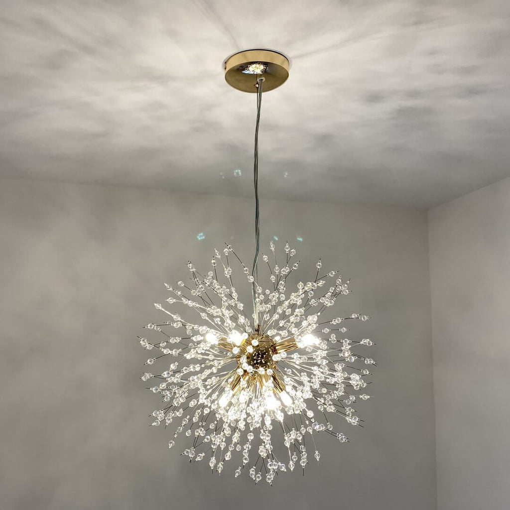 8-Light Crystal Sputnik Chandelier – view 3 | BROKLEN