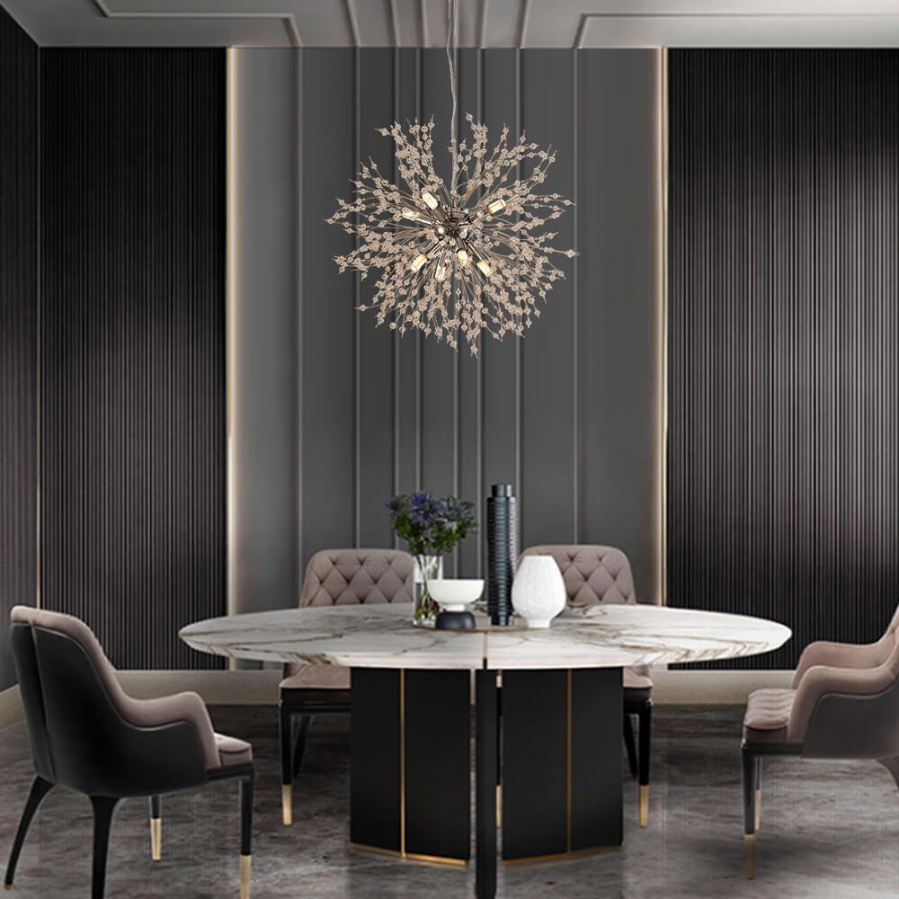 8-Light Crystal Sputnik Chandelier – view 7 | BROKLEN