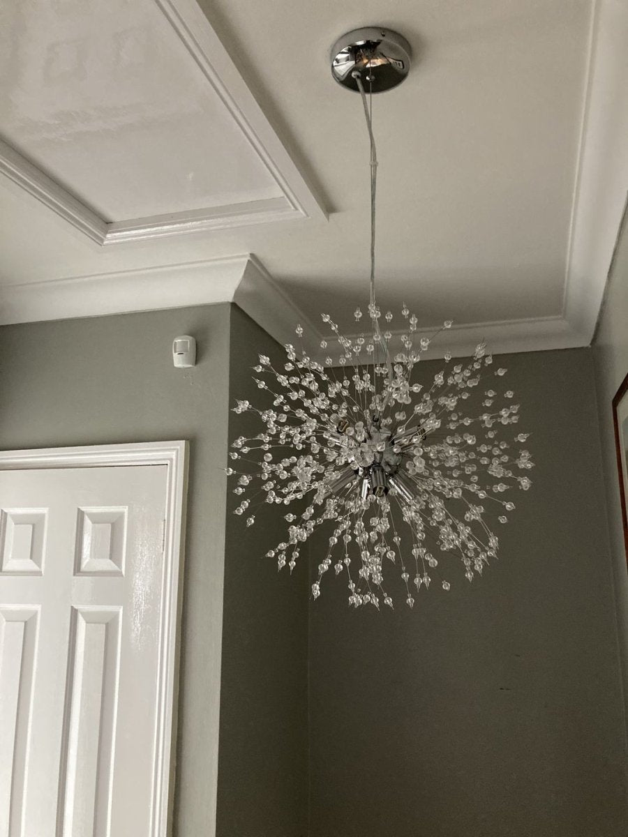 8-Light Crystal Sputnik Chandelier – view 4 | BROKLEN