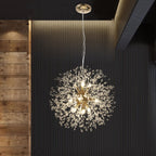 9-Light Crystal Sputnik Chandelier – view 2 | BROKLEN