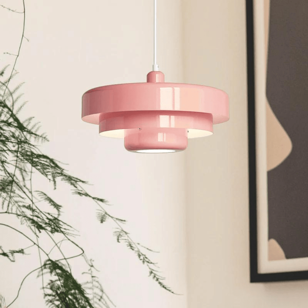 Tiered LED Pendant Light with Round Shade