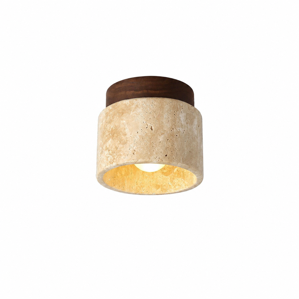 Travertine Ceiling Spotlight – E27 Japandi