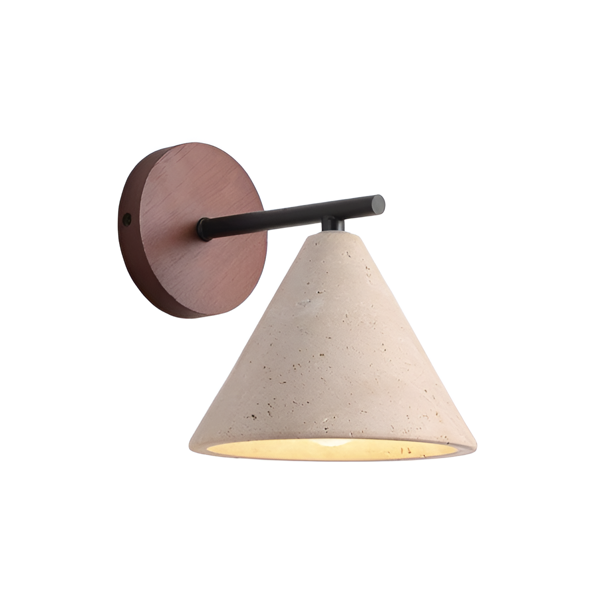 Travertine Cone Wall Light – Warm LED