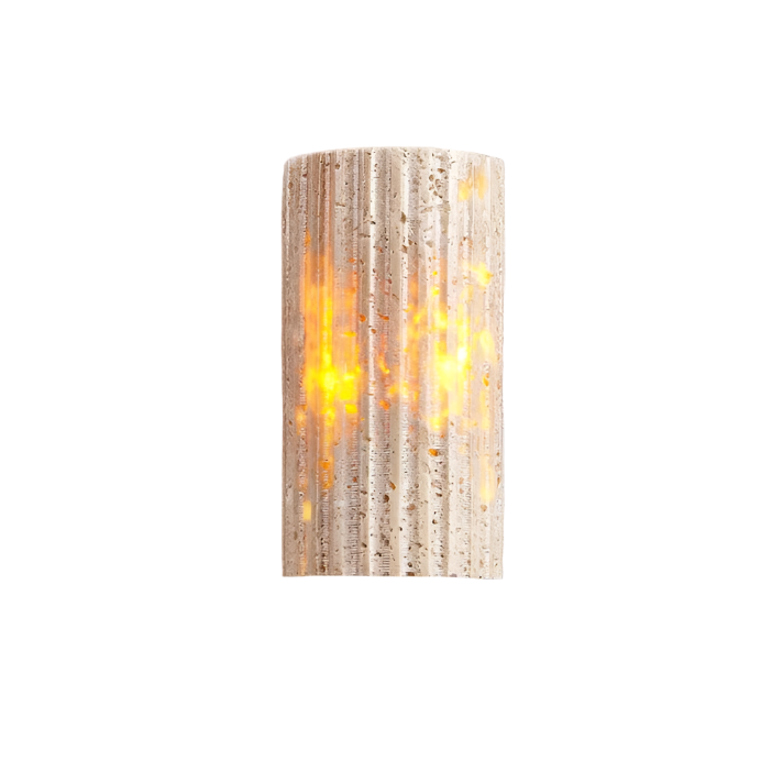 Travertine-Effect Wall Light – Indoor & Outdoor IP65