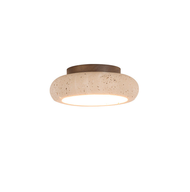Travertine Retro LED Flush Ceiling Light