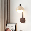 Travertine Half Dome Wall Lamp with Glass Diffuser