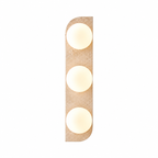 Travertine Wall Light with Frosted Globes