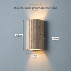 Fluted 3D Travertine Wall Light, Warm White LED – view 8 | BROKLEN