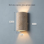 Fluted 3D Travertine Wall Light, Warm White LED – view 7 | BROKLEN