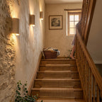 Fluted 3D Travertine Wall Light, Warm White LED – view 11 | BROKLEN