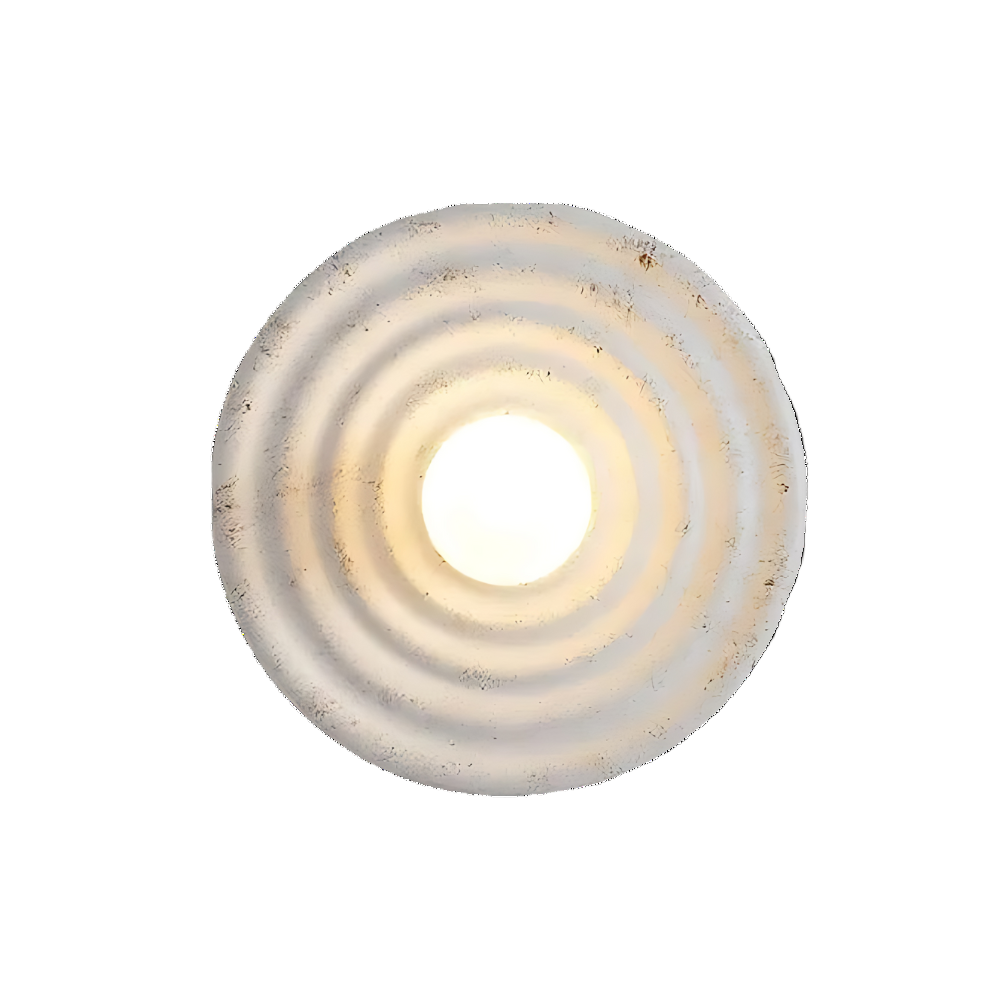 Wabi-Sabi Round Resin Wall Light