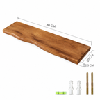 Live-Edge Acacia Wood Wall Shelf – view 22 | BROKLEN