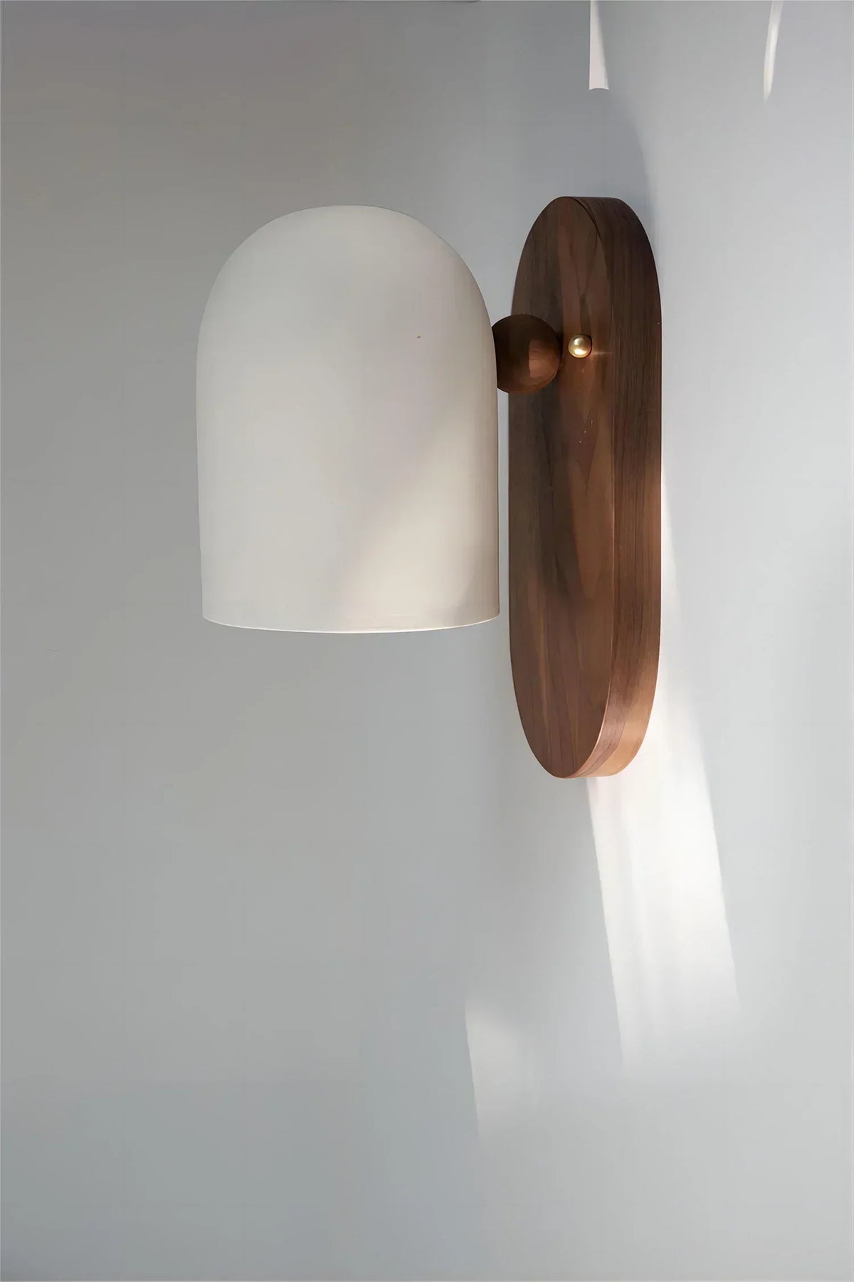 Walnut Wood Wall Sconce Wabi Sabi Design