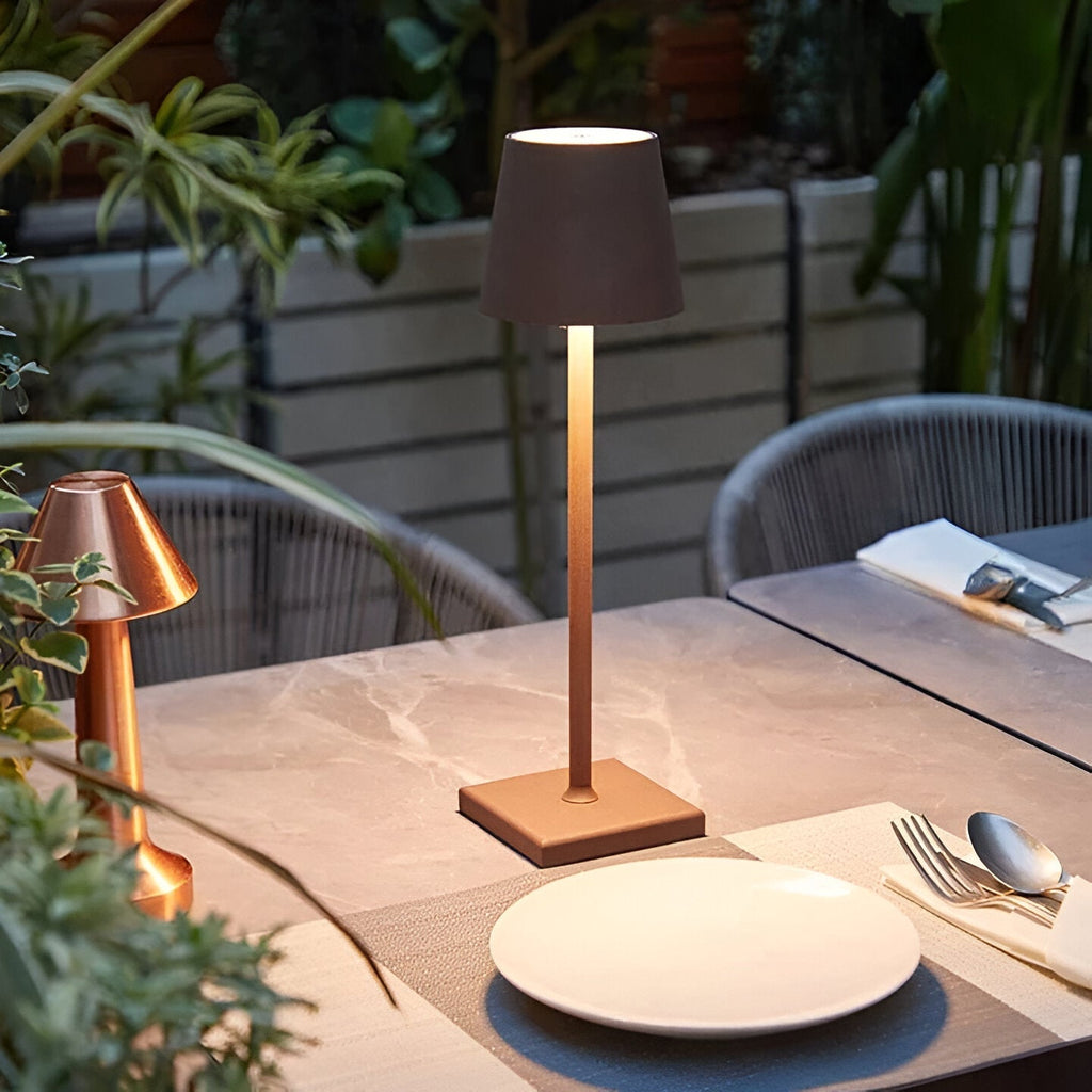 Waterproof Rechargeable Table Lamp with Slim Base