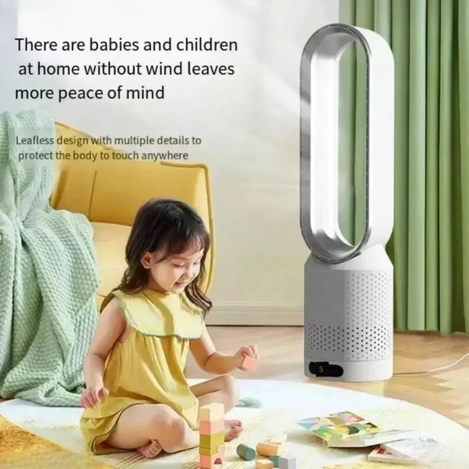 Whisparu Quiet Room Fan – Whole-Room Air Circulator, Full-Angle Oscillation & Whisper-Quiet Operation Mode