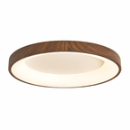 Round Wood-Grain LED Ceiling Light