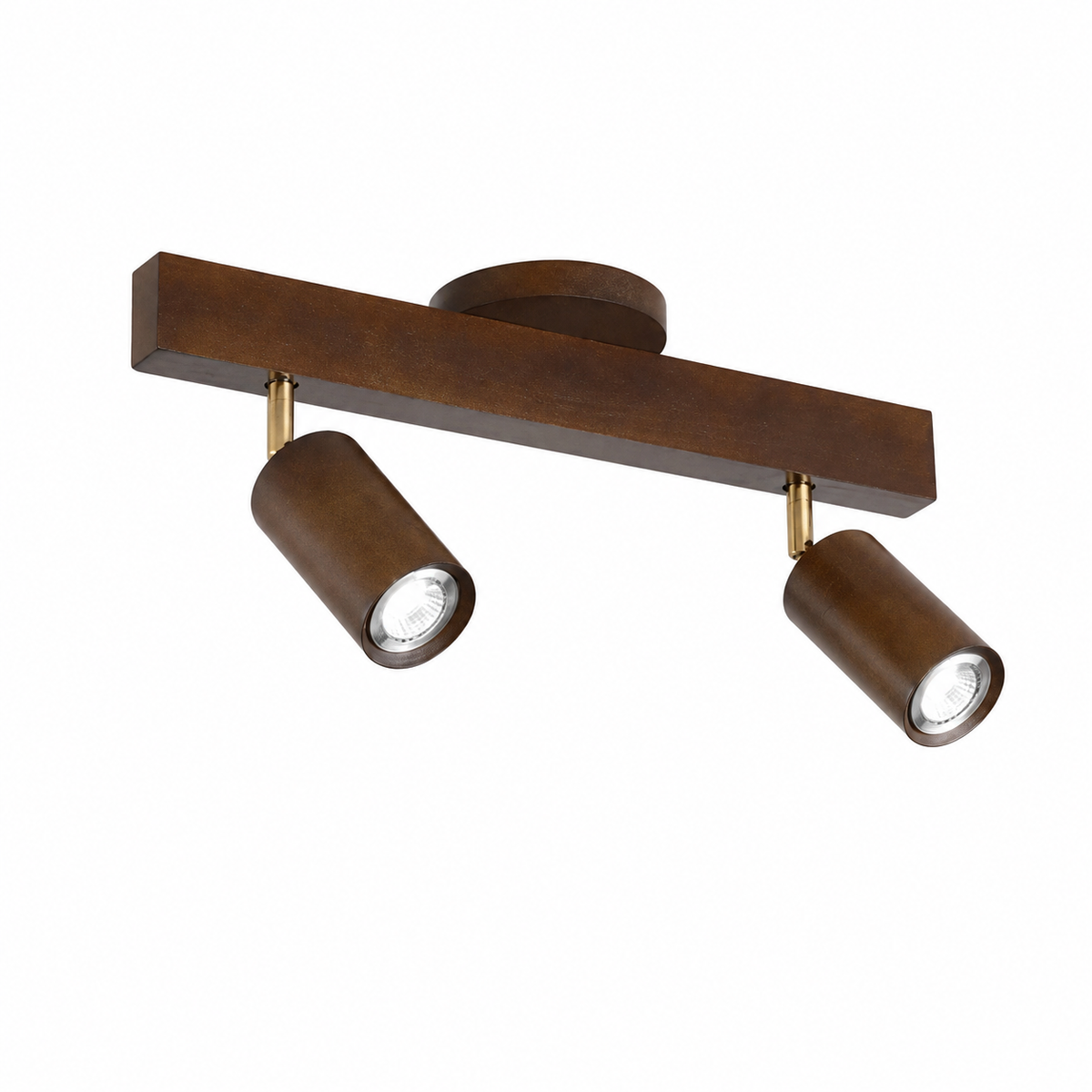 Japandi Wooden Track Ceiling Light – Adjustable Spots